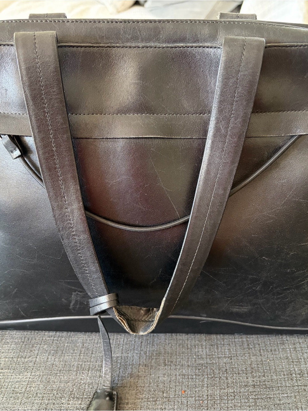 Prada Classic Black Leather Tote Bag - Women